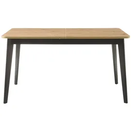 furn.design Esstisch Eiche, und schwarz Küchentisch ausziehbar 140 - 180 cm, Esszimmer, Tische, Esstische