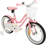 ACTIONBIKES MOTORS Actionbikes Kinderfahrrad Starlight 16 Zoll Rosa Stützräder Fahrradkorb, Klingel, Kettenschutz (Classic)