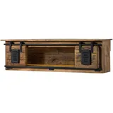 MASSIVMOEBEL24.DE Wandregal 130 x 25 x 35 cm Beige