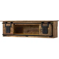 MASSIVMOEBEL24.DE Wandregal 130 x 25 x 35 cm Beige