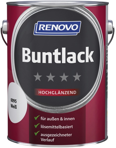 RENOVO Buntlack hochglänzend, weiß - weiss