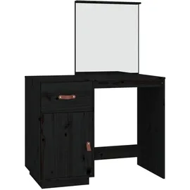 vidaXL Schminktisch Schwarz 95x50x134 cm) Massivholz Kiefer