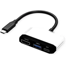 Value USB-C auf USB-A Adapter 0,1 m Schwarz/Weiß