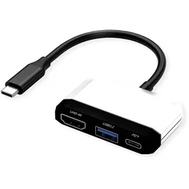 Value USB-C auf USB-A Adapter 0,1 m Schwarz/Weiß