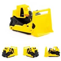 Polesie Spielzeug Bulldozer, Planierraupe 84170 Raupenrädern bewegliche Schaufel gelb