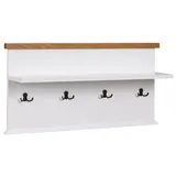 Feldmann-Wohnen Wandpaneel, Weiß, Eiche, Holz, 1 Fächer, Rechteckig, 99x22x51 cm, Garderobe, Garderobenpaneele, Garderobenpaneele