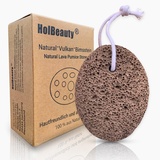 HolBeauty® Bimsstein Fußpflege - Hornhautentferner - Natur Lavastein - Bimsstein Hornhaut Entferner - Natur Pumice Stone - Callus Remover - Bimsstein für Füße und Hände - Dunkelgrower