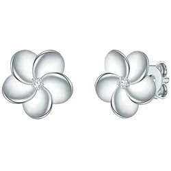 Lulu & Jane Diamant-Ohrstecker Blume Sterling Silber Diamant in Gelbgold Silver Damen 