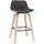 miliboo Barhocker dunkelgrauer Stoff 65 cm (2er-Set) NONIE