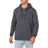 Alpha Industries Basic Hoody Kapuzensweat Für Kapuzenpullover, Greyblack/Black, M EU