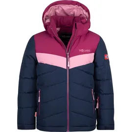 TROLLKIDS Gryllefjord Jacke - Navy / Plum / Mauve - 128 cm