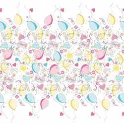 Sovie HORECA Tischdecke Ballons aus Linclass® Airlaid 80 x 80 cm, 20 Stück - Geburtstag Streifen Herzen Party