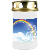 HS Candle 8er Pack Grabkerzen mit Motiv, Grablicht mit Brenndauer von ca. 2 Tage, Motiv: Schmetterling, in vielen weiteren Varianten
