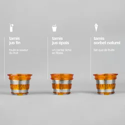H.Koenig GSX22 Entsafter / 1 L / 3 verschiedene Filter für Sorbet, dicken Saft, dünnen Saft / Tresterbehälter / Spülmaschinenfest / Edelstahl