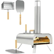 Outsunny Outdoor Pizzaofen silber