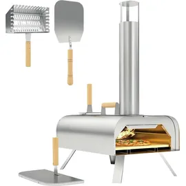 Outsunny Outdoor Pizzaofen silber