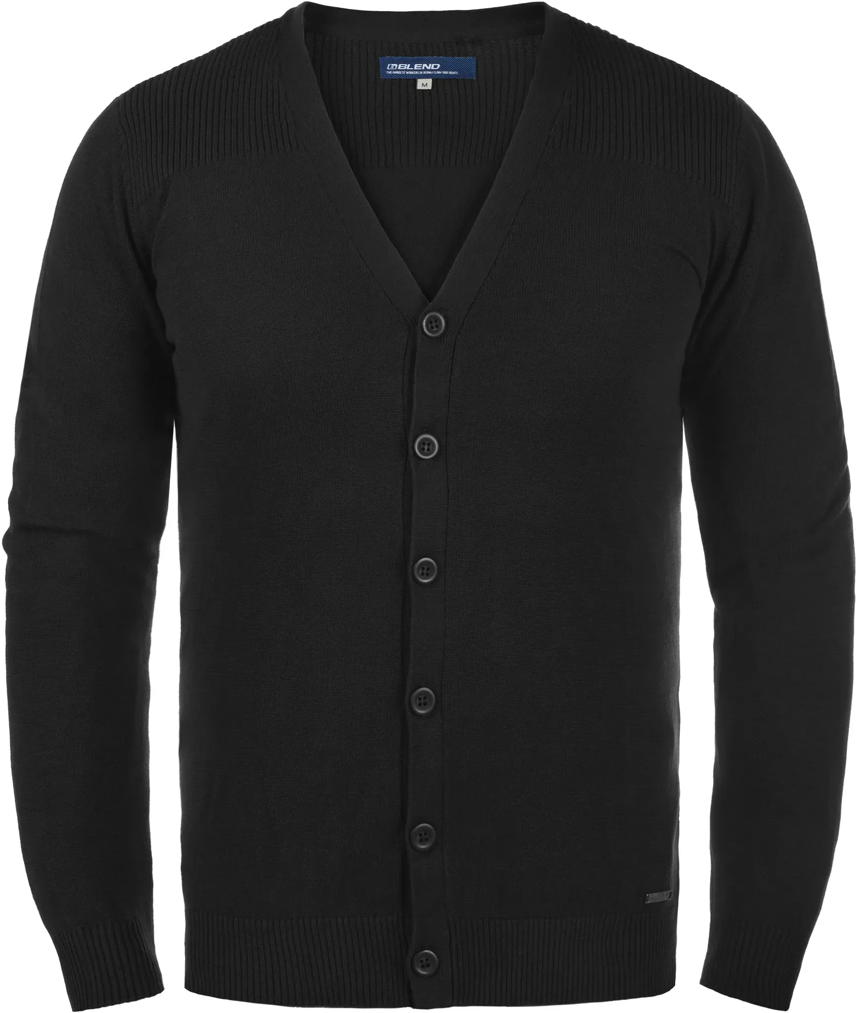 Cardigan BLEND "Cardigan BHCaden" Gr. L, schwarz Herren Strickjacken