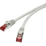 Renkforce RF-4724292 RJ45 Netzwerkkabel, Patchkabel CAT 6 S/FTP 0.15m Grau mit Rastnasenschutz, verg