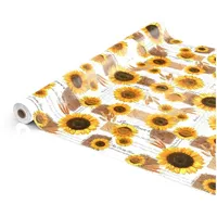 ANRO Tischdecke Wachstischdecke Wachstuch Wachstuchtischdecke Sonnenblumen Sommer Weizen Gelb