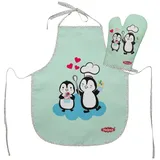 Heless Kinderschürze mit Topfhandschuh Pinguin