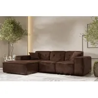 Fun Möbel Ecksofa Designersofa CESINA Stoff Gobi (Vintage Look)