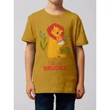 wat? APPAREL T-Shirt Löwen Kleiner Bruder in Ocker | Gr.: 110/116