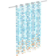 Eisl Duschvorhang Mosaik 180 x 200 cm blau/orange