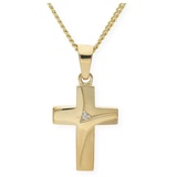 JuwelmaLux Kreuzanhänger JuwelmaLux Anhänger 333 Gold Kreuz mit Zirkonia JL10-02-0344 (1-tlg)