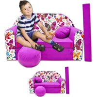 Kindersofa 3in1 Spielsofa Faltbares Sofabett Schlafsofa Baby Couch mit Sitzkisse