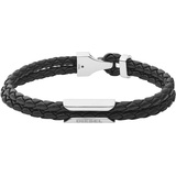 Diesel Armband Für Männer Stackables, L 18.5Cm Schwarzes Lederarmband, DX1247040