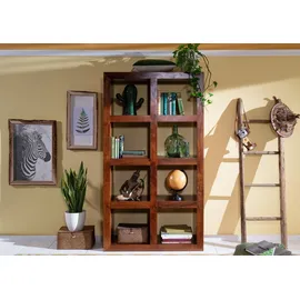 Massivmoebel24 Bücherregal CUBUS 96 x 35 x 174 cm Braun