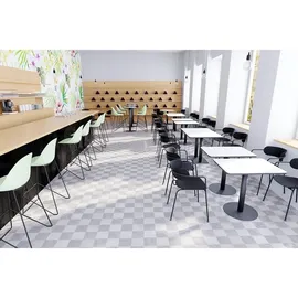 Paperflow Bistrotisch Mezzo 80 x 80 x 75 cm Weiß
