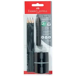 FABER-CASTELL GRIP 2001 Bleistift-Set B schwarz, 1 Set