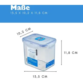 Lock & Lock Vorratsdose rechteckig transparent 13,5 x 10,2 x 11,8 cm 0,85 l 3-teiliges Set