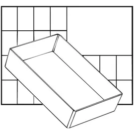 RAACO Einsatzkasten Polypropylen 109 x 47 x 157 mm transparent