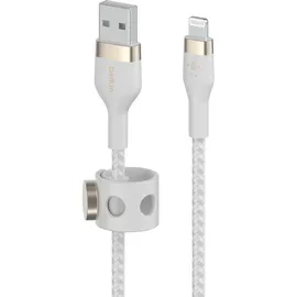 Belkin BoostCharge Pro Flex Lightning/usb-a 1m mfi zert., Weiß