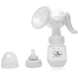 Lorelli manuelle Milchpumpe Assistant, 180 ml Flasche, ergonomischer Griff weiß