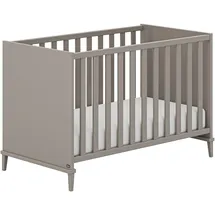 yuny by paidi Babybett YUNY BY PAIDI "BROTHER STU in Taupe", grau (taupe), B:67,2cm H:81,9cm L:126,2cm, Massivholz, Spanplatte, Babybetten, Babybett, Gitterbett höhenverstellbar, Kinderbett