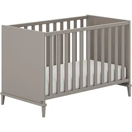 yuny by paidi Babybett YUNY BY PAIDI "BROTHER STU in Taupe", grau (taupe), B:67,2cm H:81,9cm L:126,2cm, Massivholz, Spanplatte, Babybetten, Babybett, Gitterbett höhenverstellbar, Kinderbett