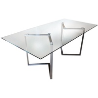 CHYRKA® Esstisch (160x80 cm H=75 cm) SOKAL Wohnzimmertisch Esszimmertisch Schreibtisch  modernes Design Glastisch Glas Loft Handmade Vintage Deco