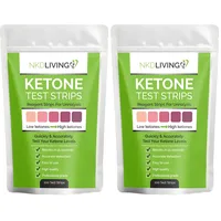 NKDLIVING Keton-Teststreifen (100 Streifen) – genaue Erkennung von Ketonen im Urin (Packung mit 2)
