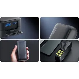 TELESIN Ladegerät+Powerbank für GoPro Hero 12/11/10/9 GP-PB-001 - Grau