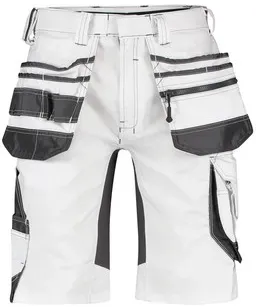 Trix Painters Malershorts mit Stretch und Holstertaschen, weiß/anthrazit, Schrittlänge Standard, Größe 67 - weiß/anthrazitgrau - 67