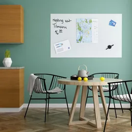 Relaxdays Glas-Magnetboard weiß