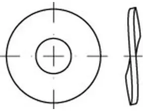DIN 137, Federscheiben, gewellt Federstahl, Form B, 24mm, mec