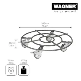 Wagner System GmbH Wagner Pflanzenroller GH 0947 Anthrazit Ø 38 cm