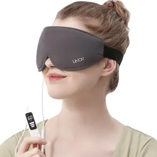 uncn Schlafmaske Beheizte Augenmaske für trockene Augen Hot Electric USB Warme Kompresse Heizung Pad für Augen, Lindern geschwollene rosa Augen, Blepharitis, Chalazion, Stye waschbar (grau)