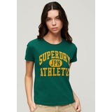 Superdry T-Shirt VARSITY - Gelb,Grün - S