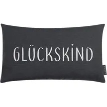 Magma Heimtex Kissen Glückskind anthrazit