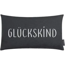 Magma Heimtex Kissen Glückskind anthrazit
